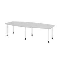 Konferenztisch 280cm/6 Rundrohrfüß