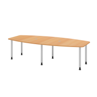 Konferenztisch 280cm/6 Rundrohrfüß