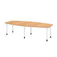 Konferenztisch 280cm/6 Rundrohrfüß