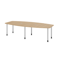 Konferenztisch 280cm/6 Rundrohrfüß