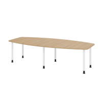 Konferenztisch 280cm/6 Rundrohrfüß