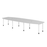Konferenztisch 400cm/8 Rundrohrfüß