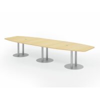 HAMMERBACHER Konferenztisch KT40S ahorn Tonnenform,...