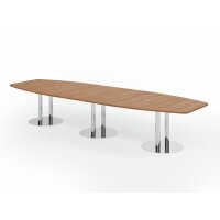 HAMMERBACHER Konferenztisch KT40S nussbaum Tonnenform,...