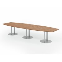 HAMMERBACHER Konferenztisch KT40S nussbaum Tonnenform,...