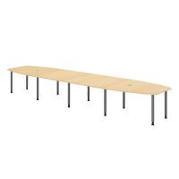 Konferenztisch 520cm/10 Rundrohrfü& gallery