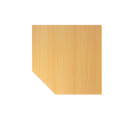 Verkettungsplatte trapezf./STF Buche/Graphit