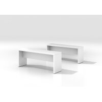 Set mit 2 Bistrobänken MB118 weiß