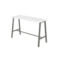 Stehtisch 175x68x104cm (BxTxH) weiß/Sta