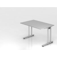 Schreibtisch C-Fuß 120x80cm Grau/S gallery