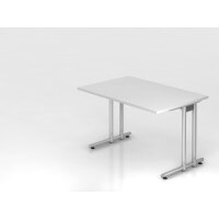 Schreibtisch C-Fuß 120x80cm Wei&sz gallery