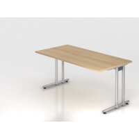 Schreibtisch C-Fuß 160x80cm Eiche/ gallery