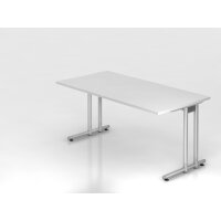 Schreibtisch C-Fuß 160x80cm Wei&sz gallery