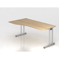 Schreibtisch C-Fuß 180x100/80cm Ei gallery