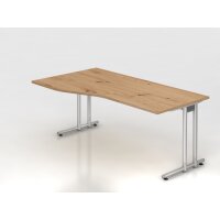 Schreibtisch C-Fuß 180x100/80cm As gallery