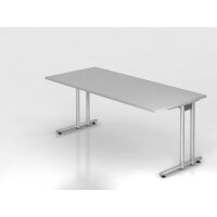 Schreibtisch C-Fuß 180x80cm Grau/S gallery