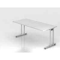 Schreibtisch C-Fuß 180x80cm Wei&sz gallery