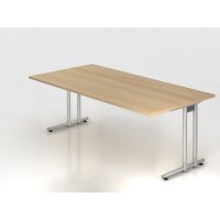 Schreibtisch C-Fuß 200x100cm Eiche gallery