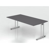 Schreibtisch C-Fuß 200x100cm Graph gallery