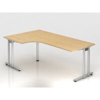 Winkeltisch C-Fuß 200x120cm 90&deg gallery