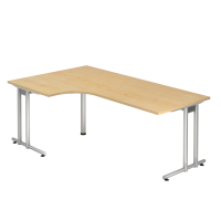 Winkeltisch C-Fuß 200x120cm 90°Ahor
