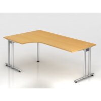 Winkeltisch C-Fuß 200x120cm 90&deg gallery