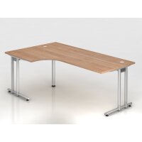 Winkeltisch C-Fuß 200x120cm 90&deg gallery