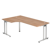 Winkeltisch C-Fu&szlig; 200x120cm...