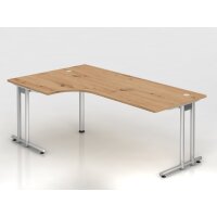 Winkeltisch C-Fuß 200x120cm 90&deg gallery
