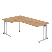 Winkeltisch C-Fuß 200x120cm 90°Aste