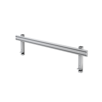Orga-Schiene mit Halterung 160 cm, silber