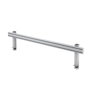 Orga-Schiene 180 cm, mit Halterung, silber