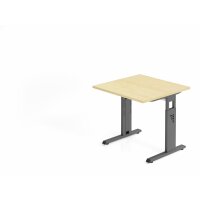 Schreibtisch C-Fuß 80x80cm Ahorn/G gallery