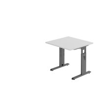 Schreibtisch C-Fuß 80x80cm Grau/Graphit