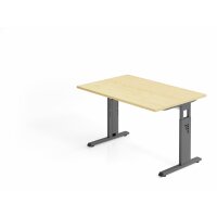 Schreibtisch C-Fuß 120x80cm Ahorn/ gallery