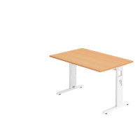 Schreibtisch C-Fuß 120x80cm Buche/Weiß