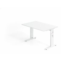 Schreibtisch C-Fuß 120x80cm Wei&sz gallery