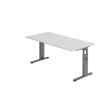 Schreibtisch C-Fuß 160x80cm Grau/Graphit