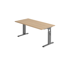 Schreibtisch C-Fuß 160x80cm Eiche/Graphit