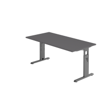 Schreibtisch C-Fuß 160x80cm Graphit/Graphit