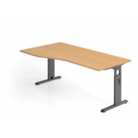 Schreibtisch C-Fuß 180x100/80cm Bu gallery