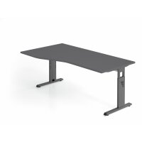Schreibtisch C-Fuß 180x100/80cm Gr gallery