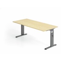 Schreibtisch C-Fuß 180x80cm Ahorn/ gallery