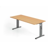 Schreibtisch C-Fuß 180x80cm Buche/ gallery