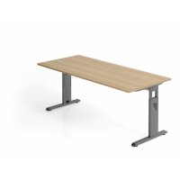 Schreibtisch C-Fuß 180x80cm Eiche/ gallery