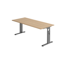 Schreibtisch C-Fuß 180x80cm Eiche/Graphit