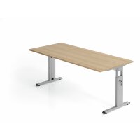 Schreibtisch C-Fuß 180x80cm Eiche/ gallery
