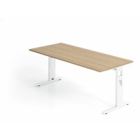 Schreibtisch C-Fuß 180x80cm Eiche/ gallery