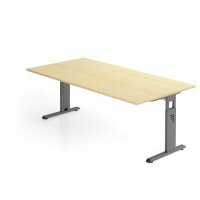 Schreibtisch C-Fuß 200x100cm Ahorn gallery