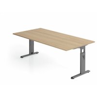 Schreibtisch C-Fuß 200x100cm Eiche gallery